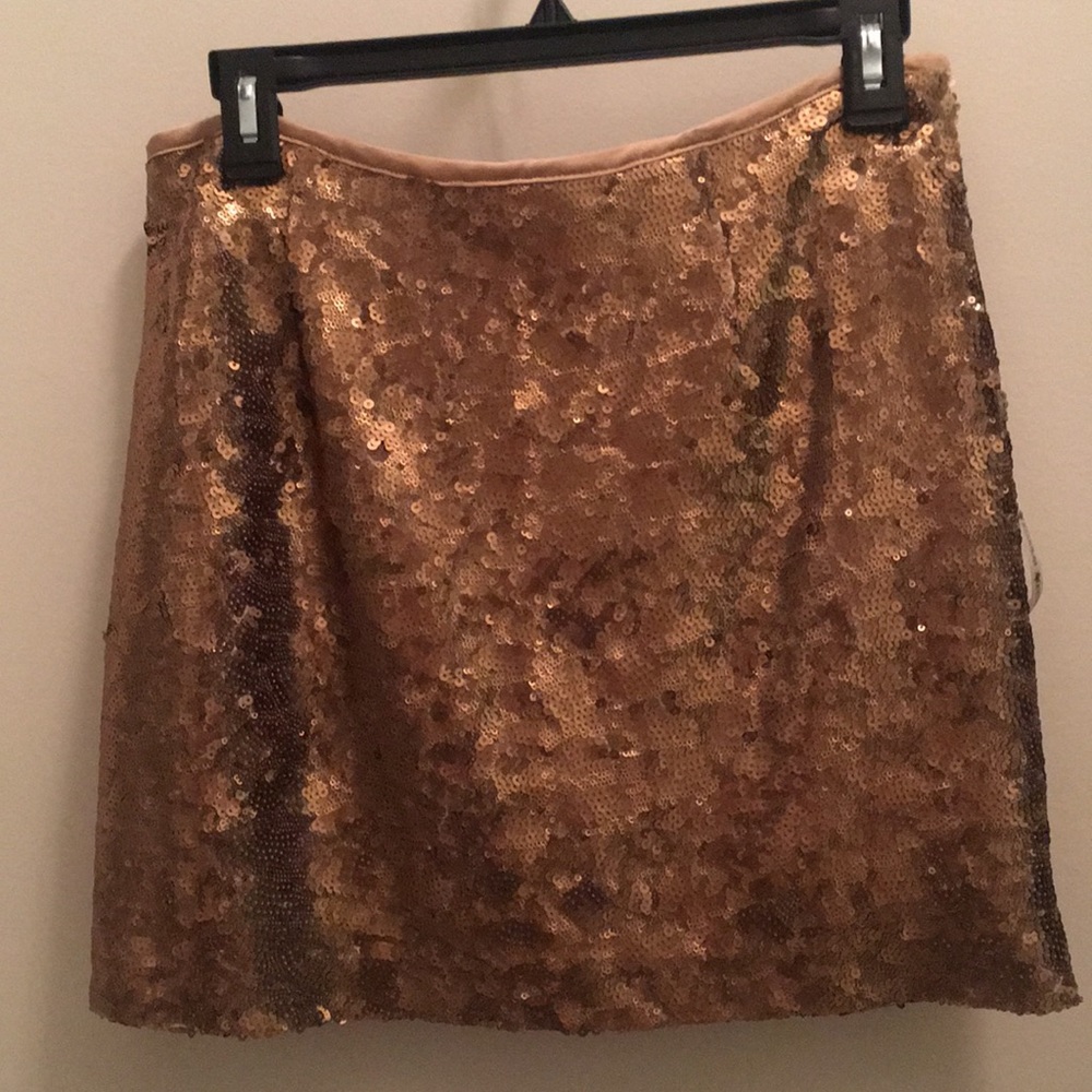 Gold sequin mini skirt from Boston Proper
